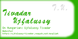 tivadar ujfalussy business card